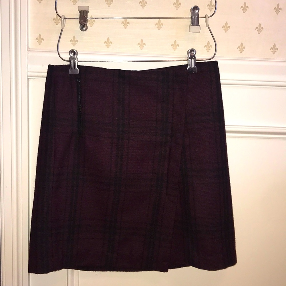 Dalia purple and black wool skirt